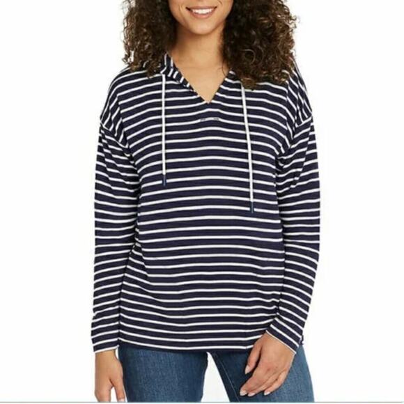 Buffalo David Bitton Tops - New! Buffalo David Bitton Women's Relaxed Fit Front Pockets Soft Striped Hoodie